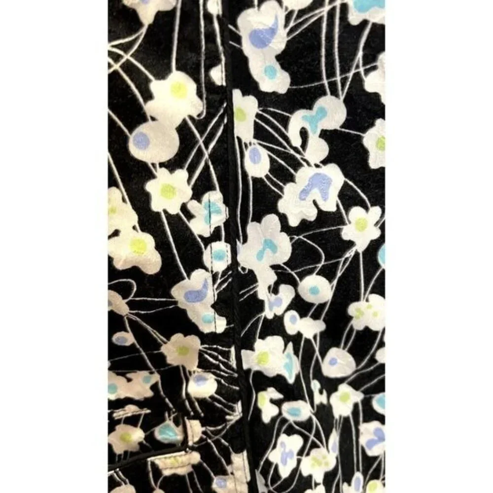 Christopher & Banks Women's Zip Up‎ Mock neck Floral Long sleeve Jacket